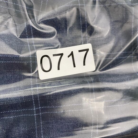 Oak Hill Blazer Sport Coat Mens 4XL 58/60R Blue Windowpane 2 Button Notch Lapel - Picture 16 of 16